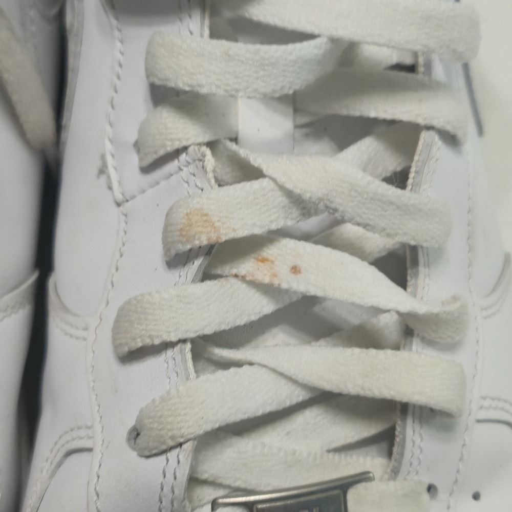 Nike Air Force 1 Mid '07 Leather Sneakers Triple White Size 13 CW2289-111 - Picture 2 of 9